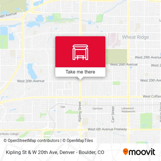 Kipling St & W 20th Ave map