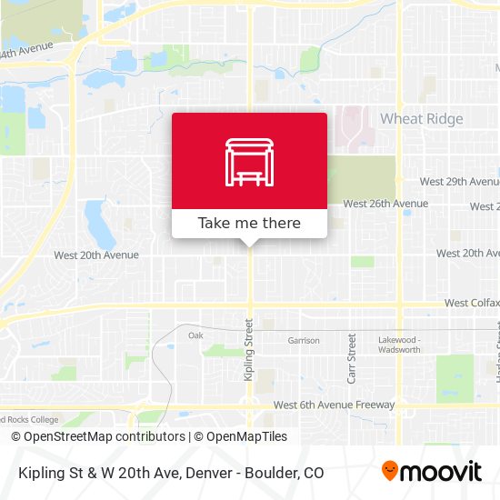 Kipling St & W 20th Ave map
