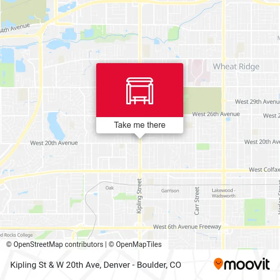 Kipling St & W 20th Ave map