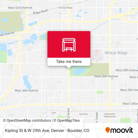 Kipling St & W 29th Ave map