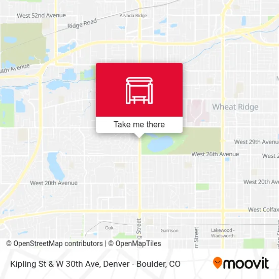 Kipling St & W 30th Ave map