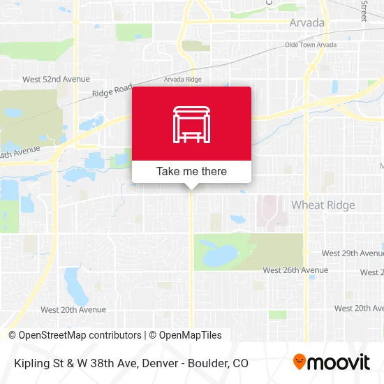 Kipling St & W 38th Ave map