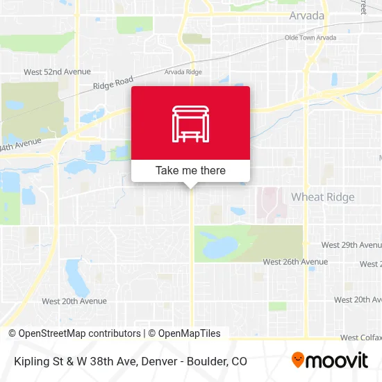 Kipling St & W 38th Ave map