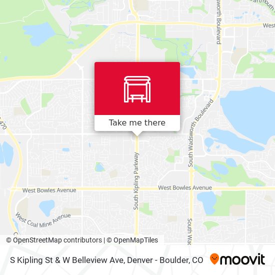S Kipling St & W Belleview Ave map