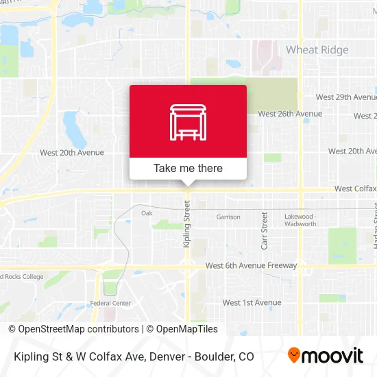 Mapa de Kipling St & W Colfax Ave