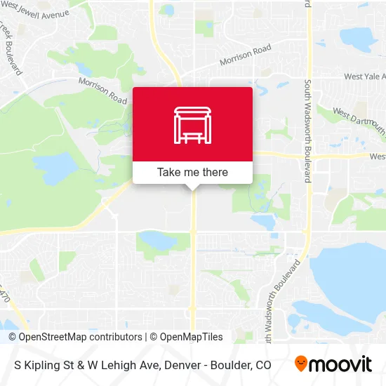 S Kipling St & W Lehigh Ave map