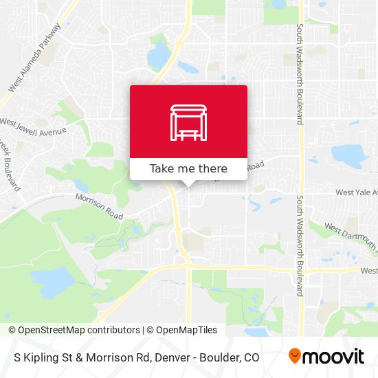 S Kipling St & Morrison Rd map