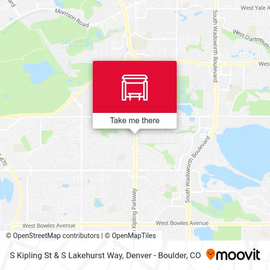 S Kipling St & S Lakehurst Way map