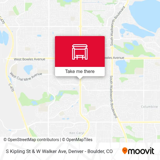 S Kipling St & W Walker Ave map