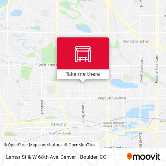 Lamar St & W 68th Ave map