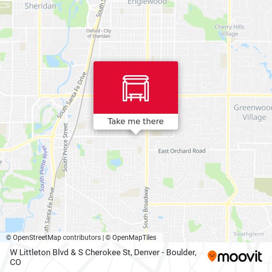 W Littleton Blvd & S Cherokee St map
