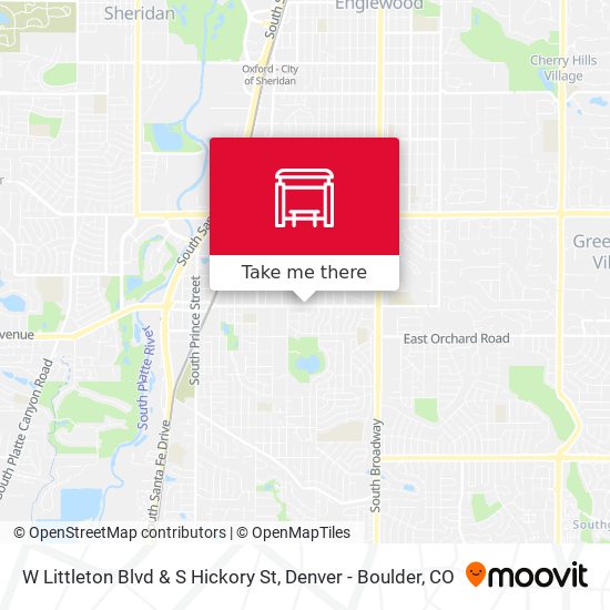 W Littleton Blvd & S Hickory St map