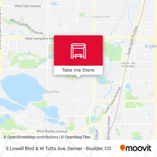 S Lowell Blvd & W Tufts Ave map