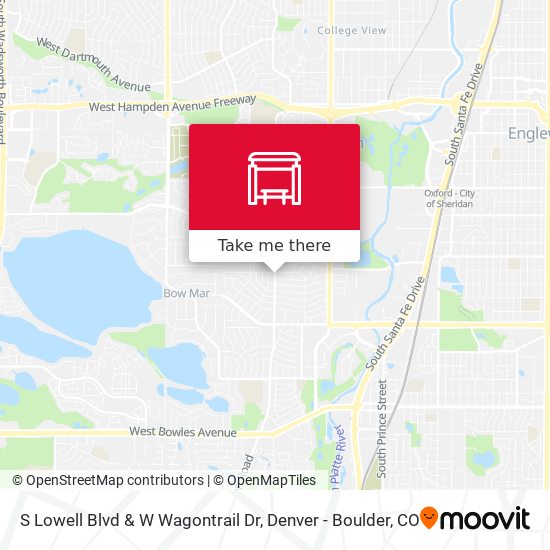 S Lowell Blvd & W Wagontrail Dr map