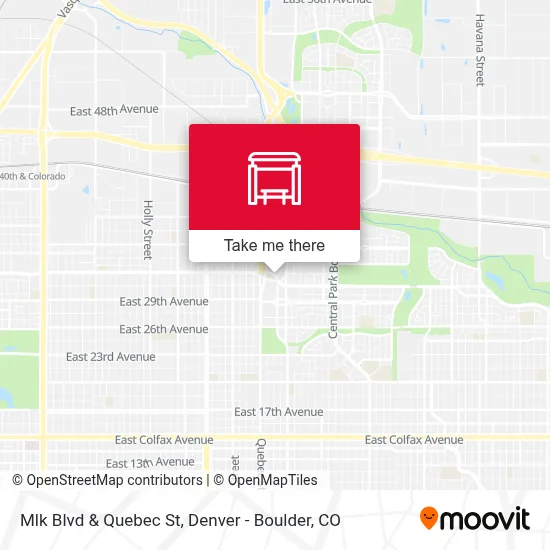 Mlk Blvd & Quebec St map