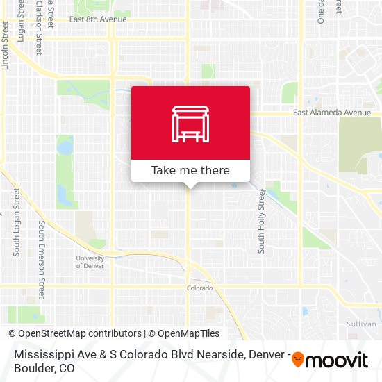 Mississippi Ave & S Colorado Blvd Nearside map