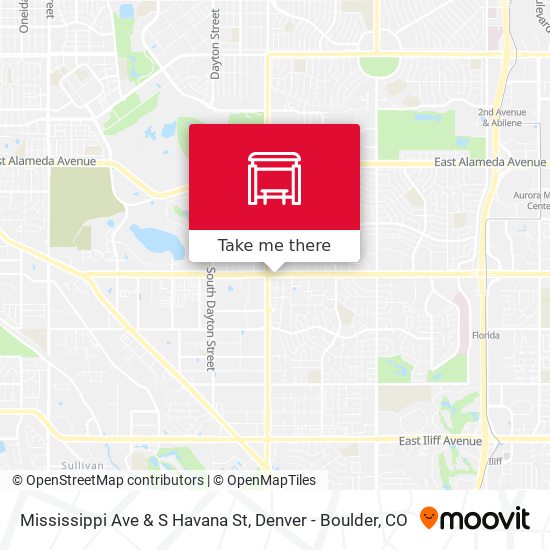 Mississippi Ave & S Havana St map