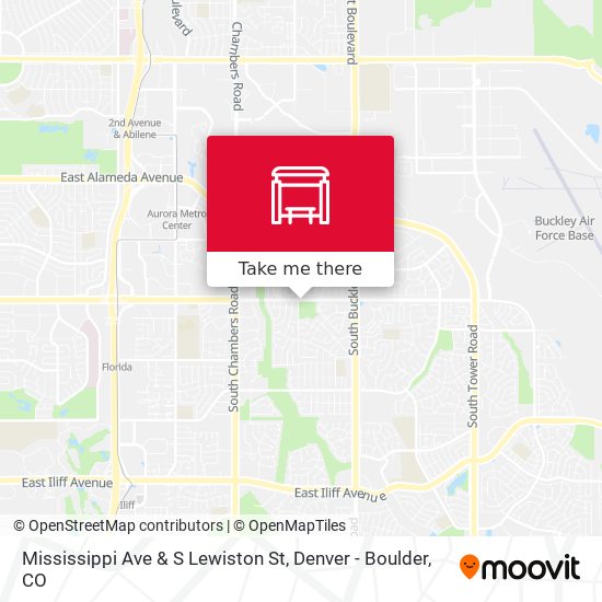 Mississippi Ave & S Lewiston St map