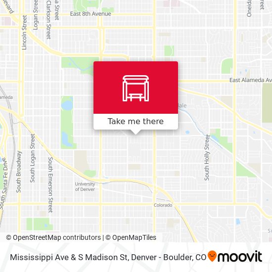 Mississippi Ave & S Madison St map