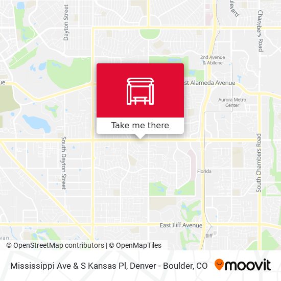 Mississippi Ave & S Kansas Pl map