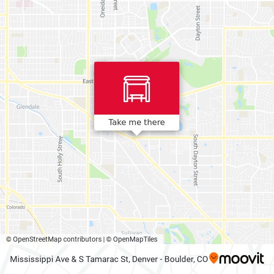 Mississippi Ave & S Tamarac St map