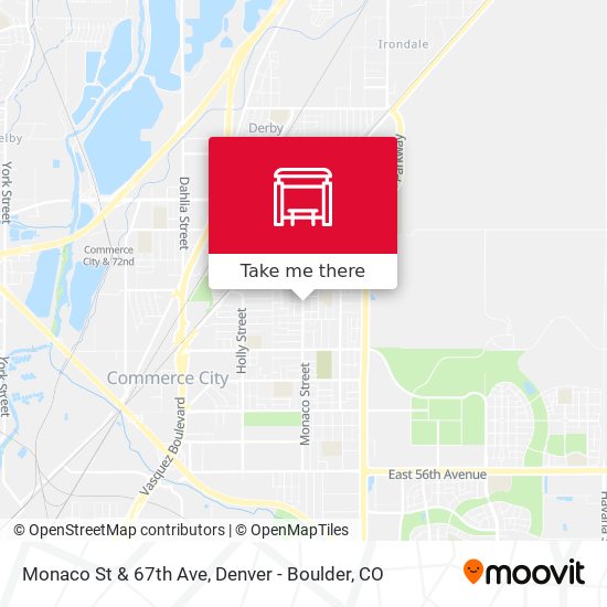 Monaco St & 67th Ave map