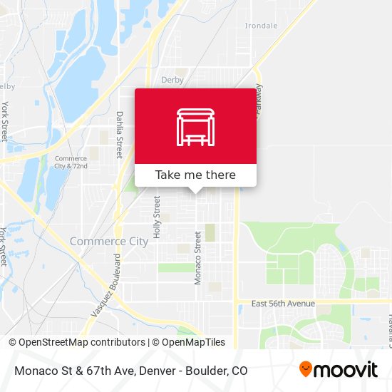 Monaco St & 67th Ave map