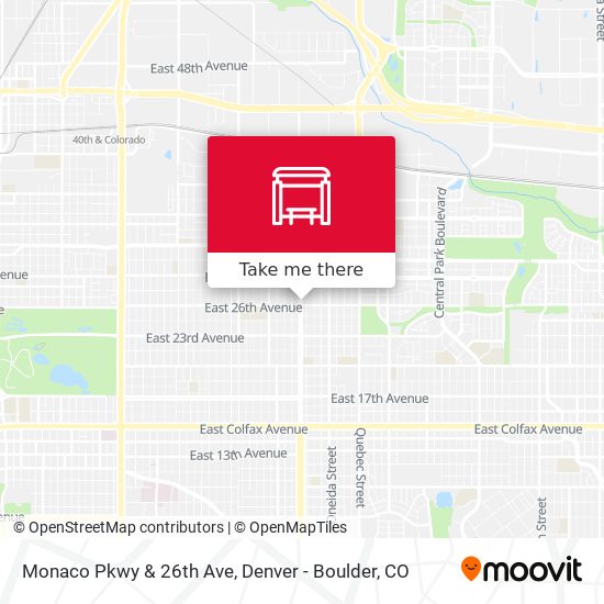 Monaco Pkwy & 26th Ave map