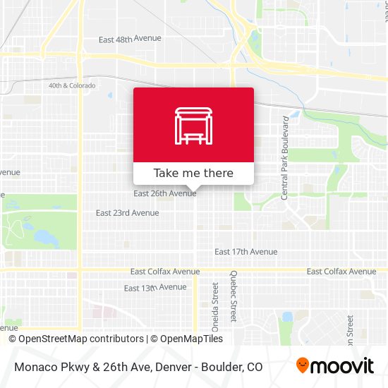 Monaco Pkwy & 26th Ave map