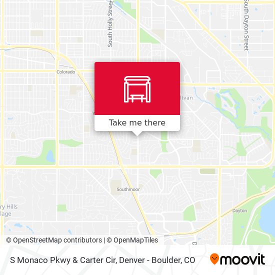 S Monaco Pkwy & Carter Cir map
