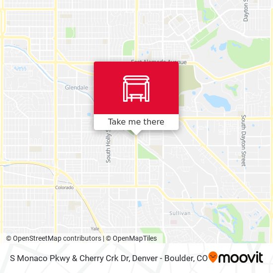 S Monaco Pkwy & Cherry Crk Dr map