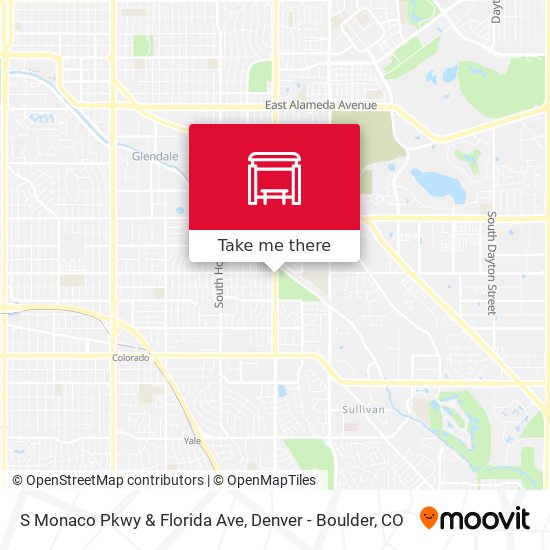 S Monaco Pkwy & Florida Ave map