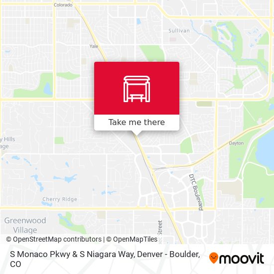 S Monaco Pkwy & S Niagara Way map