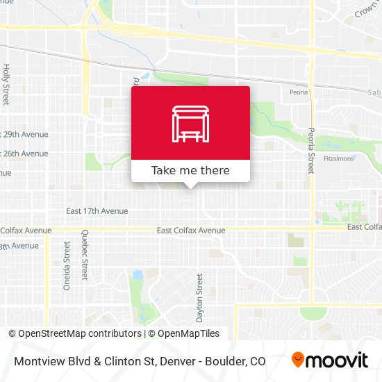 Montview Blvd & Clinton St map
