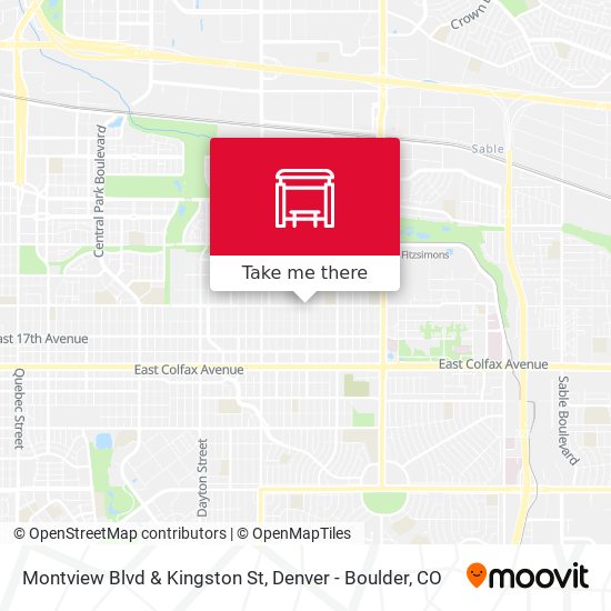 Montview Blvd & Kingston St map