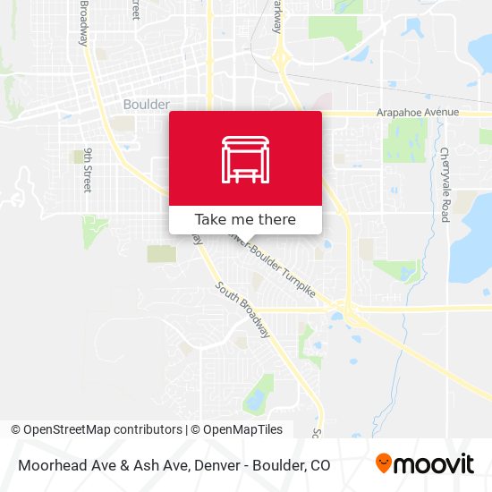 Moorhead Ave & Ash Ave map