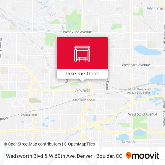 Wadsworth Blvd & W 60th Ave map