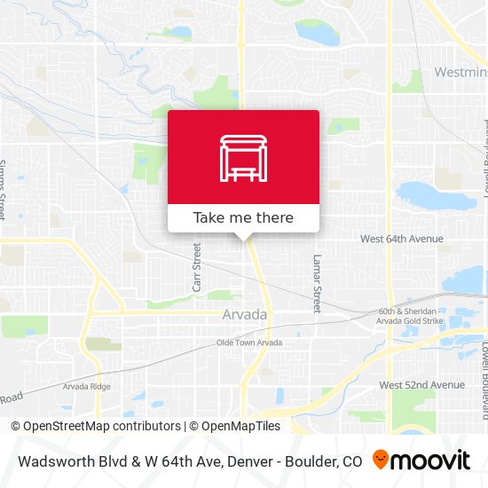Wadsworth Blvd & W 64th Ave map