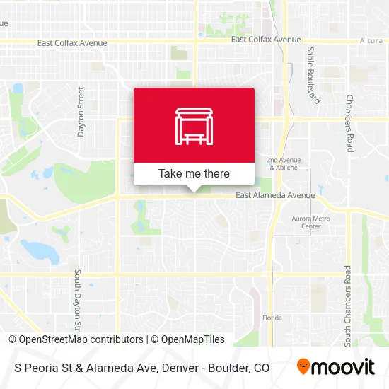 S Peoria St & Alameda Ave map