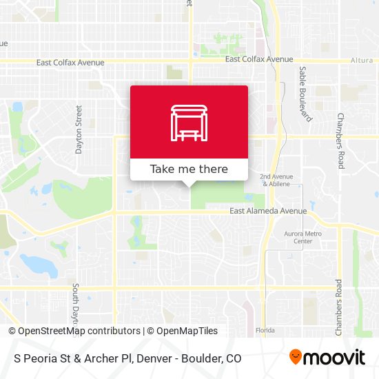 S Peoria St & Archer Pl map