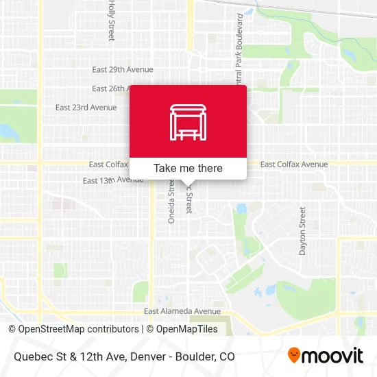 Quebec St & 12th Ave map