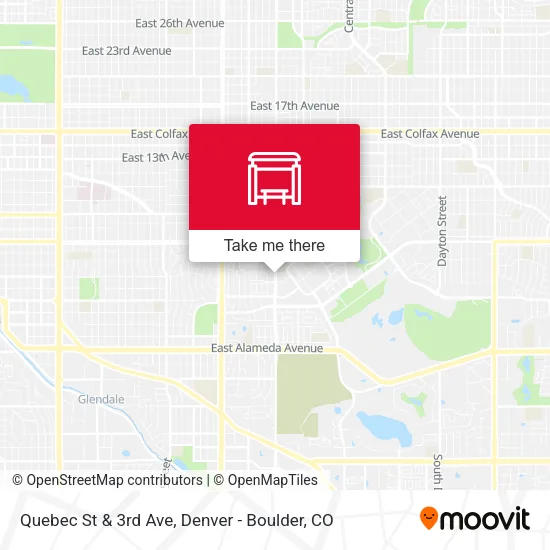 Quebec St & 3rd Ave map