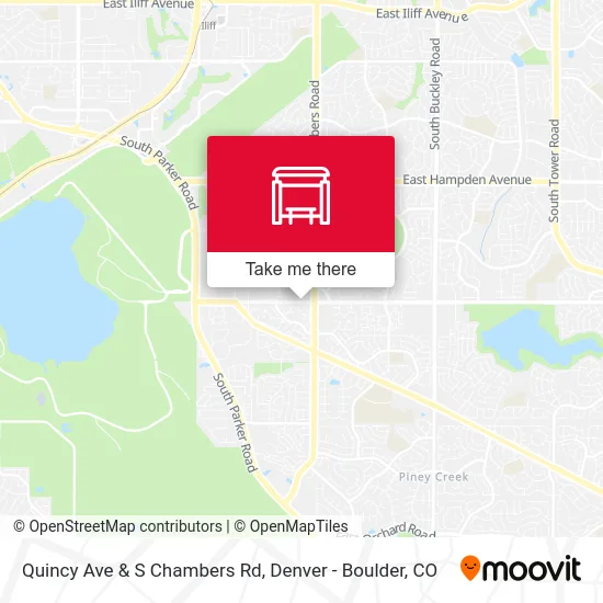 Quincy Ave & S Chambers Rd map