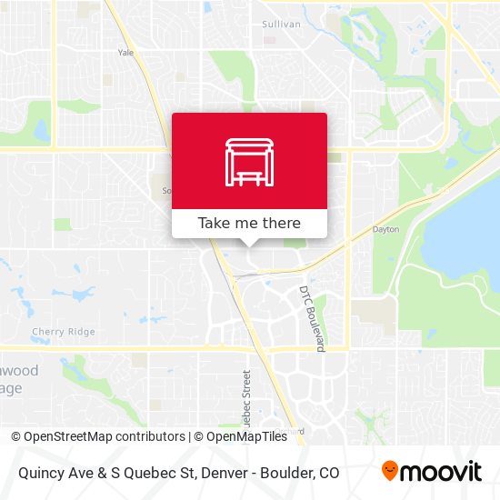 Quincy Ave & S Quebec St map