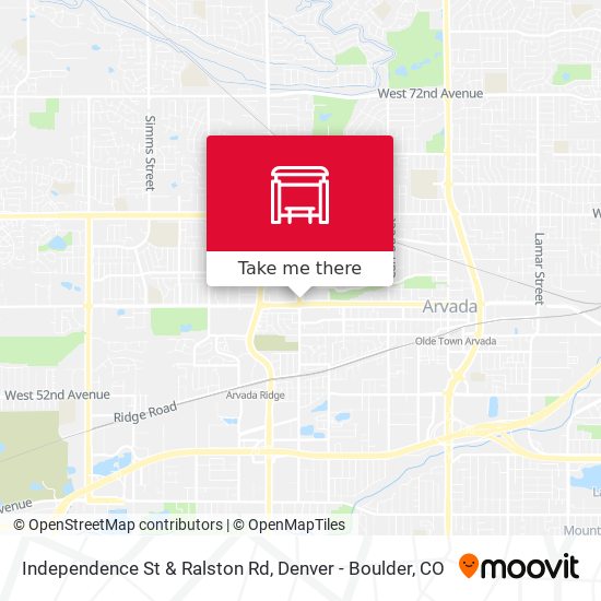 Independence St & Ralston Rd map