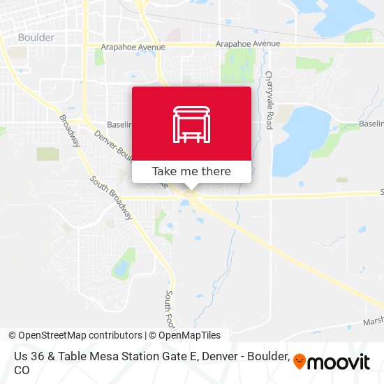 Mapa de Us 36 & Table Mesa Station Gate E