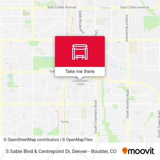 Mapa de S Sable Blvd & Centrepoint Dr
