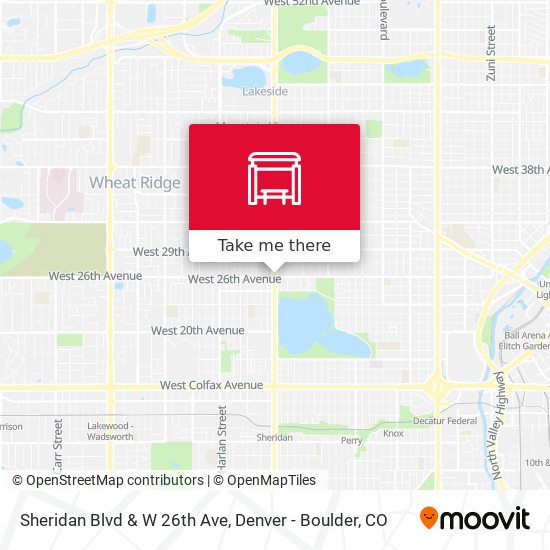 Sheridan Blvd & W 26th Ave map