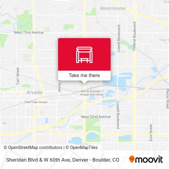 Mapa de Sheridan Blvd & W 60th Ave