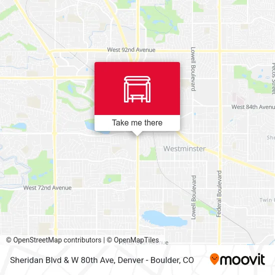 Mapa de Sheridan Blvd & W 80th Ave